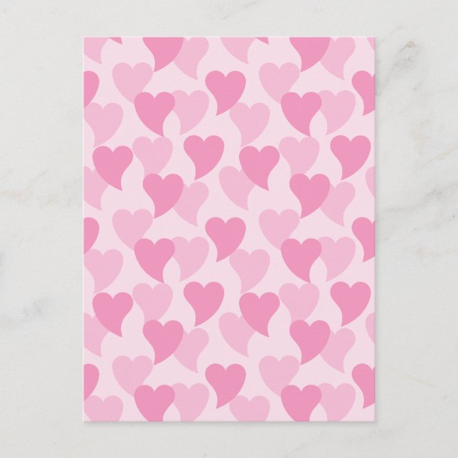Carte Postale Bons Coeurs Motif sans couture (Devant)