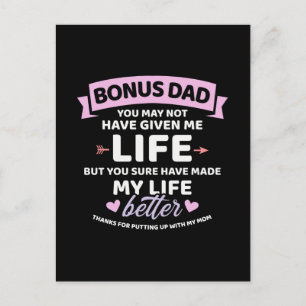 Carte Postale Bonus papa ne m'a pas donné la vie meilleure fille
