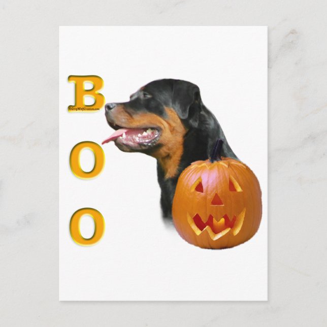 Carte Postale Boo Rottweiler (Devant)
