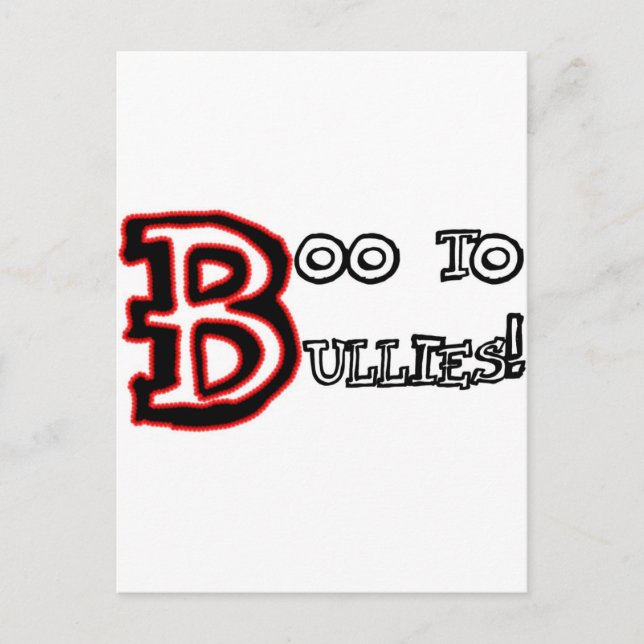 Carte Postale Boo to Bullies ! (Devant)