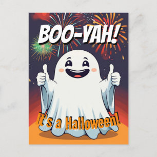 Carte Postale Boo-yah C'est un joyeux fantôme d'Halloween