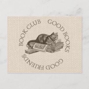 Carte Postale Book Club - Good Books - Good Friends