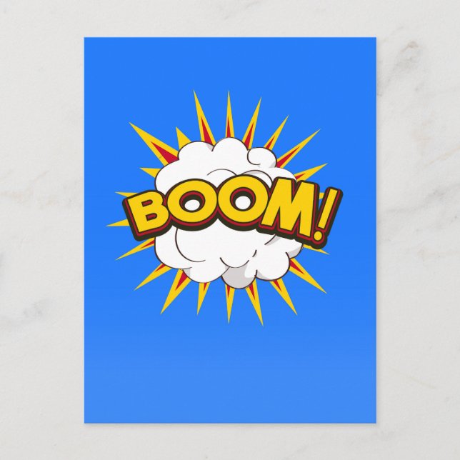 Carte Postale Boom ! Explosion de dessin (Devant)