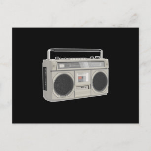 Carte Postale Boombox basse 80s musique rétro hip hop rap
