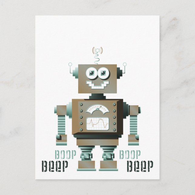 Carte Postale Boop Beep Toy Robot Postcard (lt) (Devant)