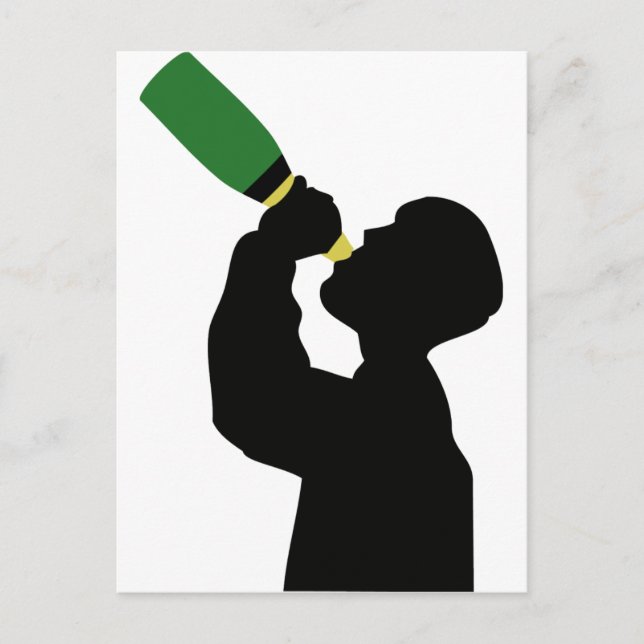 Carte Postale booster d'anniversaire au champagne (Devant)