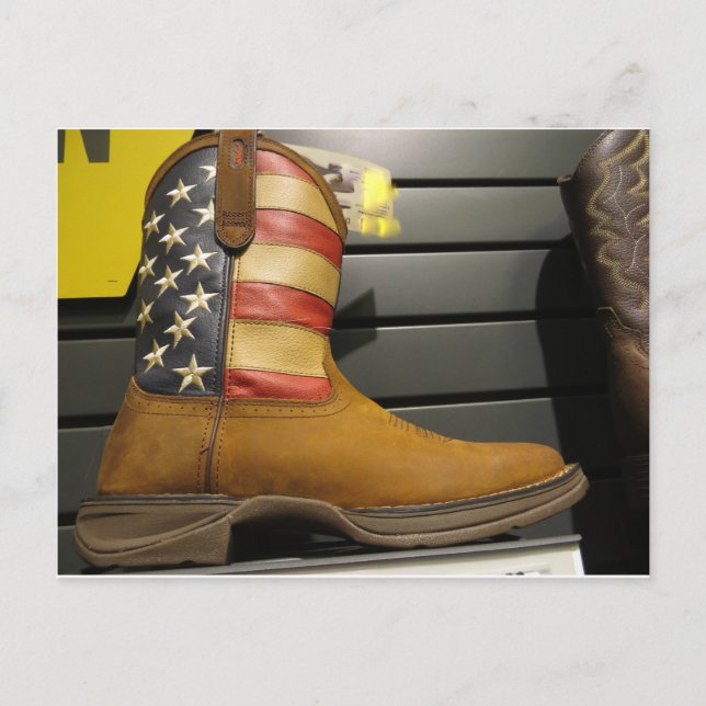 Carte Postale Boot Patriotique Cowboy (Devant)