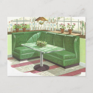Carte Postale Booth les années 50 Green Kitchen