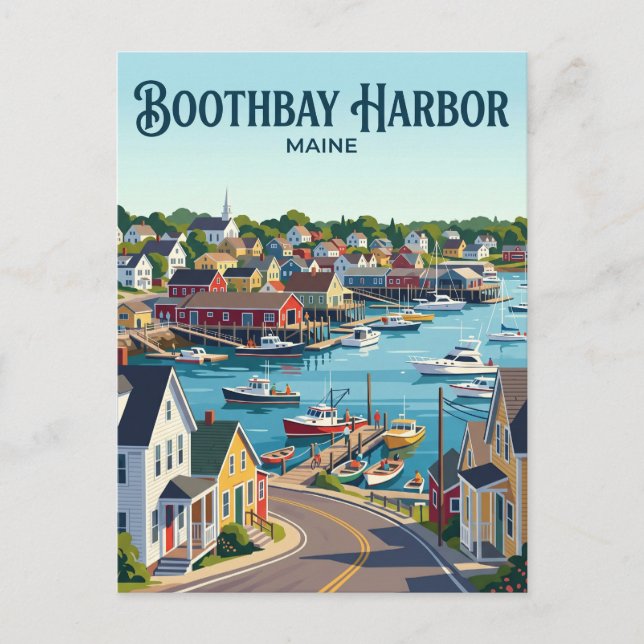 Carte Postale Boothbay Harbor États-Unis (Devant)