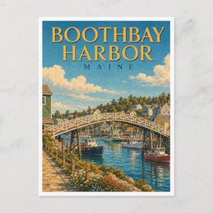 Carte Postale Boothbay Harbor Maine Passerelle GeoSaga