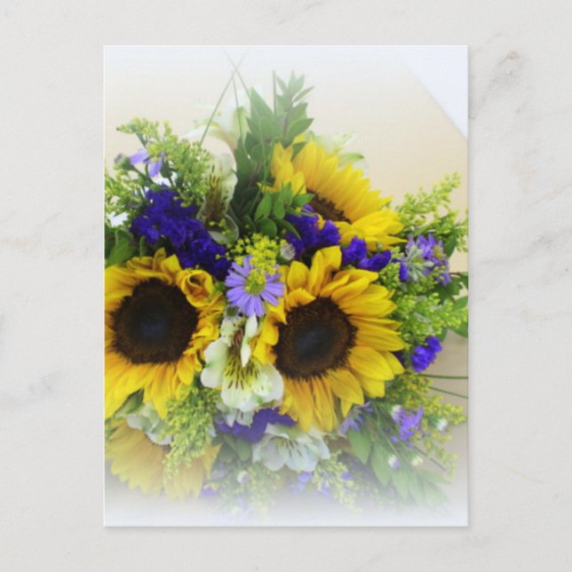 Carte Postale Boquet de tournesol (Devant)