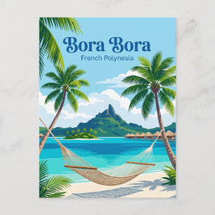 Carte Postale Bora Bora, Polynésie française, hamac