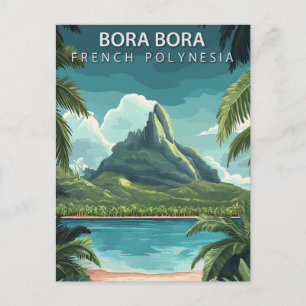 Carte Postale Bora Bora Polynésie française Voyage Vintage