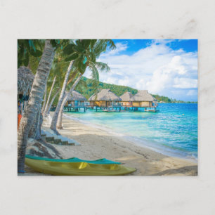 Carte Postale Bora Bora Tahiti Beach Bungalows sur l'eau Océan