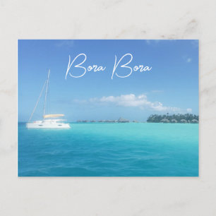 Carte Postale Bora Bora Tropical Island Paradise Yacht