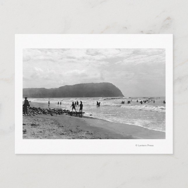 Carte Postale Bord de mer, Oregon Bathers et Tillimook Head (Devant)