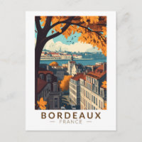 Bordeaux France Travel Art Vintage