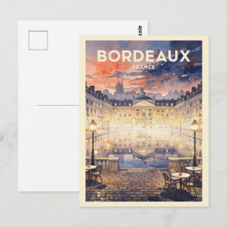 Carte Postale Bordeaux France Voyage Rétro