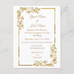 Carte Postale Bordure d'art Gold Line Thunder_Cove