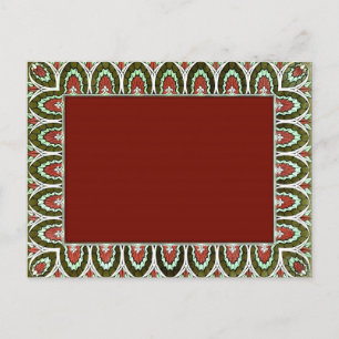 Carte Postale Bordure de la page blanche personnalisée décorativ