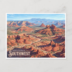 Carte Postale Bordure de Mogollon Désert Sud-Ouest Sedona Arizon
