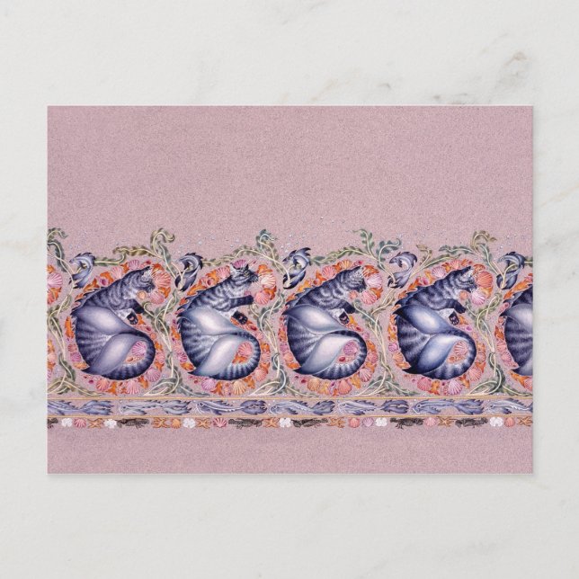 Carte Postale Bordure de Paisley (Devant)