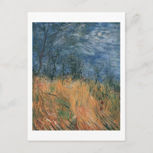 Carte Postale Bordure de Wheatfield avec des pavots Van Gogh Art