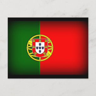 Carte Postale Bordure noire du drapeau du Portugal