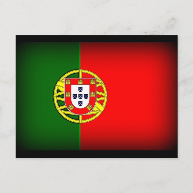 Carte Postale Bordure noire du drapeau du Portugal (Devant)