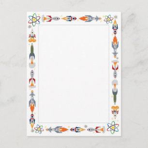 Carte Postale Bordure vintage de fusées