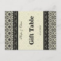 Bordures vintages en noir Damas