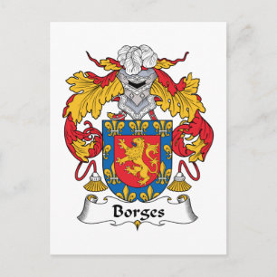 Carte Postale Borges Family Crest