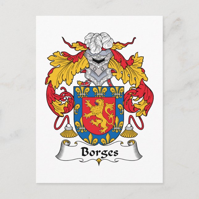 Carte Postale Borges Family Crest (Devant)