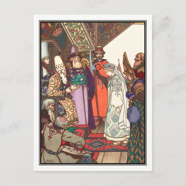 Carte Postale Boris Zvorykin - La neigée (Devant)