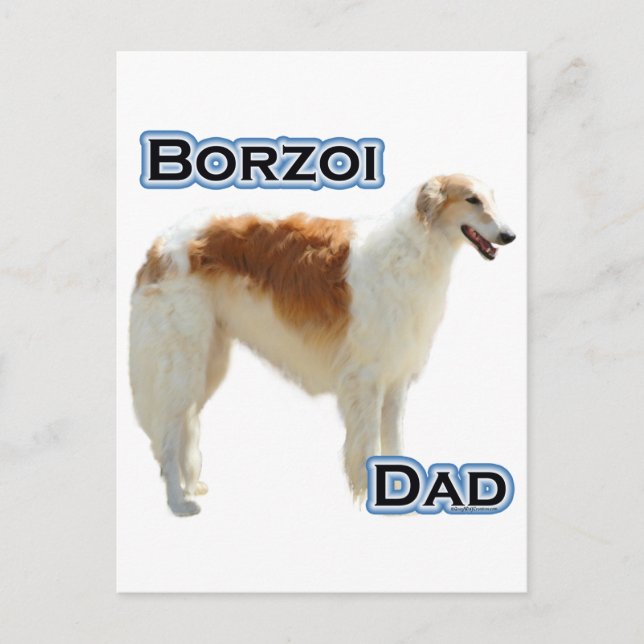 Carte Postale Borzoi Papa 4 (Devant)