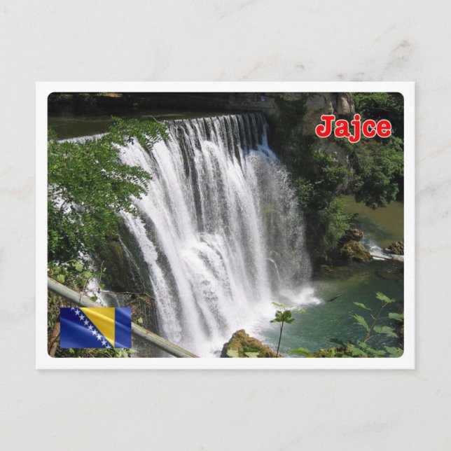 Carte Postale Bosnie-Herzégovine - Jajce - Cascade de Pliva - (Devant)