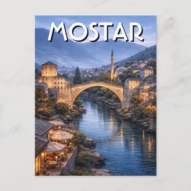 Carte Postale Bosnie-Herzégovine Mostar Voyage (Devant)