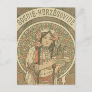 Carte Postale Bosnie-Herzégovine par Alphonse Mucha (1900)