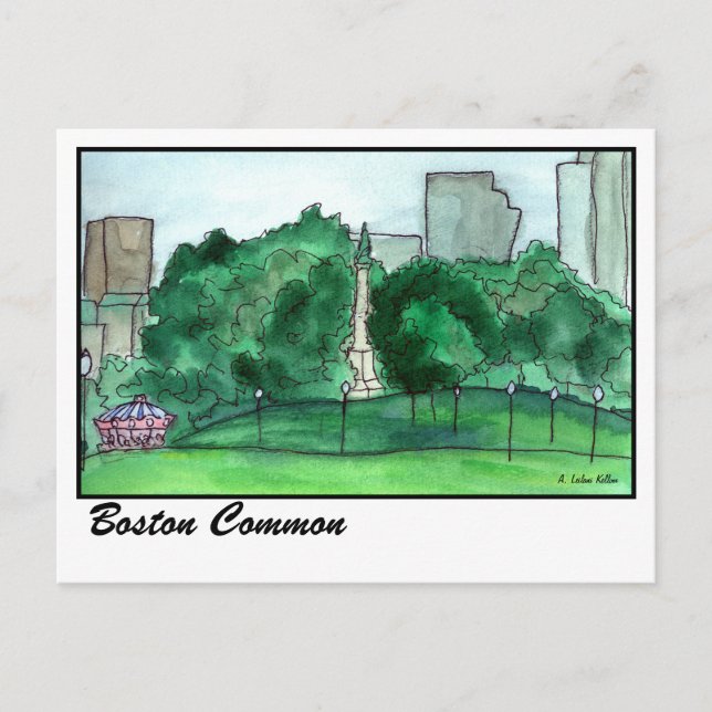 Carte Postale Boston Common (Devant)