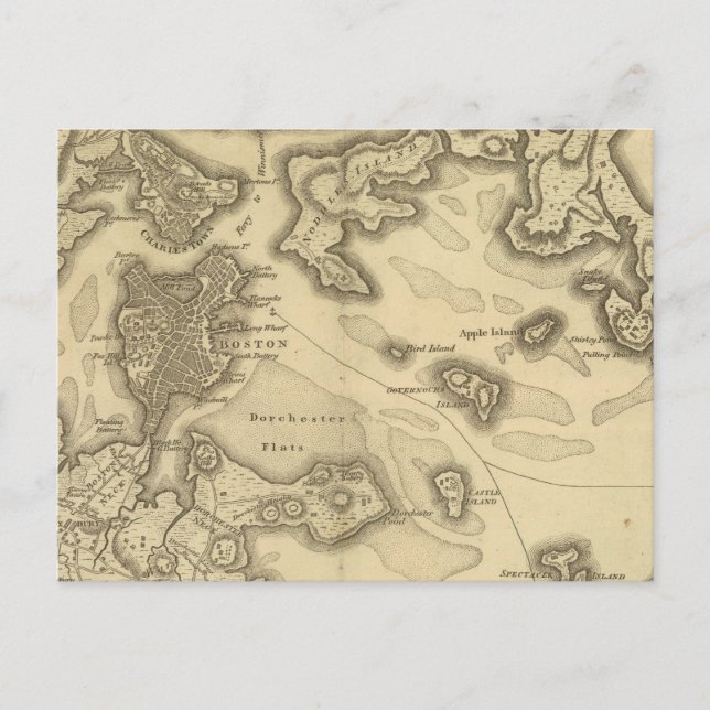 Carte Postale Boston et ses environnements (Devant)