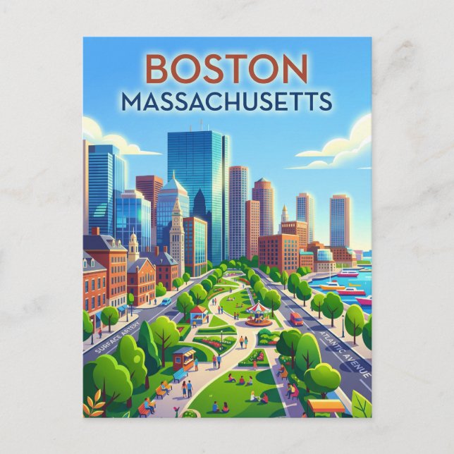 Carte Postale Boston États-Unis (Devant)