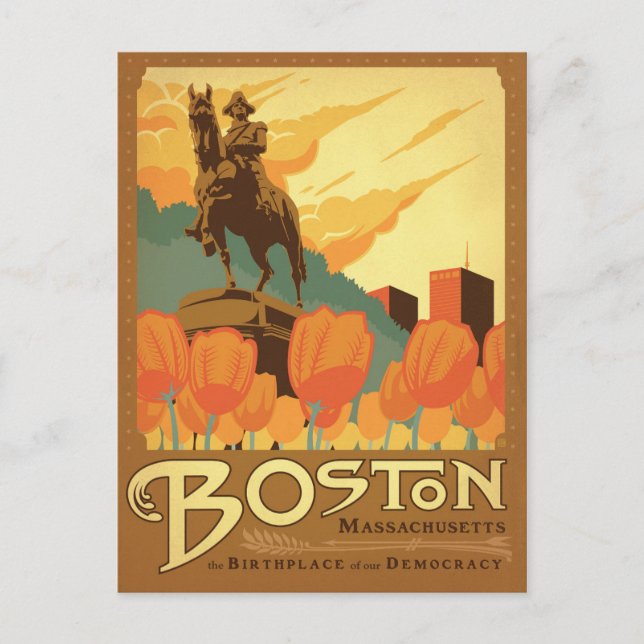 Carte Postale Boston, MA - Le berceau de notre démocratie (Devant)
