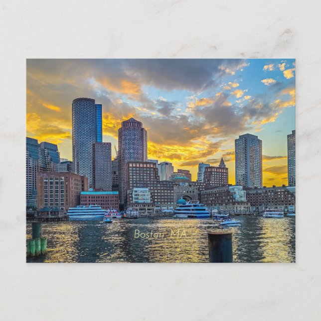 Carte Postale Boston, MA skyline, (Devant)