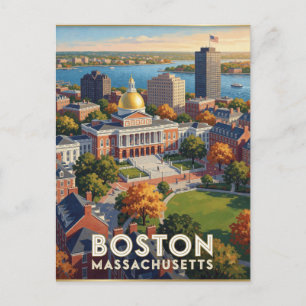 Carte Postale Boston Massachusetts Beacon Hill