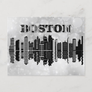 Carte Postale Boston Massachusetts City Skyline Travel