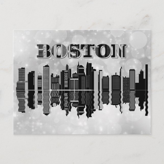 Carte Postale Boston Massachusetts City Skyline Travel (Devant)
