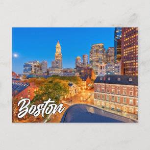 Carte Postale Boston, Massachusetts, États-Unis