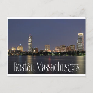Carte Postale Boston Massachusetts Skyline - États-Unis