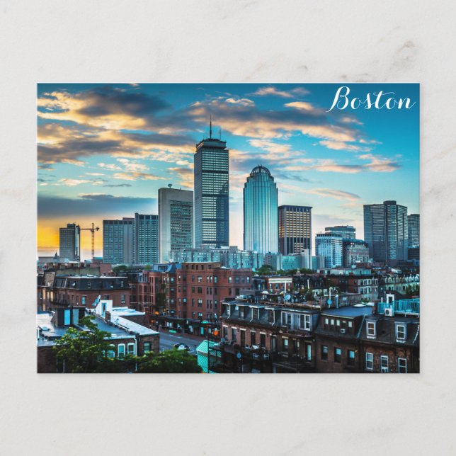 Carte Postale Boston Massachusetts Skyline Travel Photo (Devant)