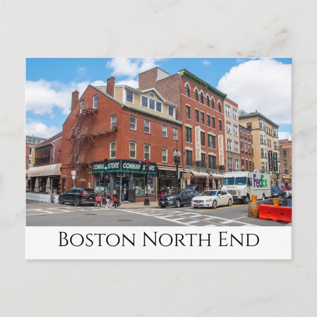Carte Postale Boston, North End (Devant)